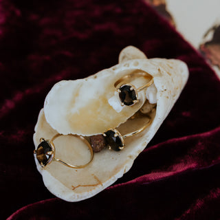 wings hawaii smoky quartz ring in gold fill