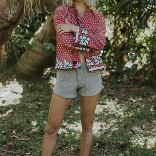 Retro Pocket Shorts - Khaki Corduroy