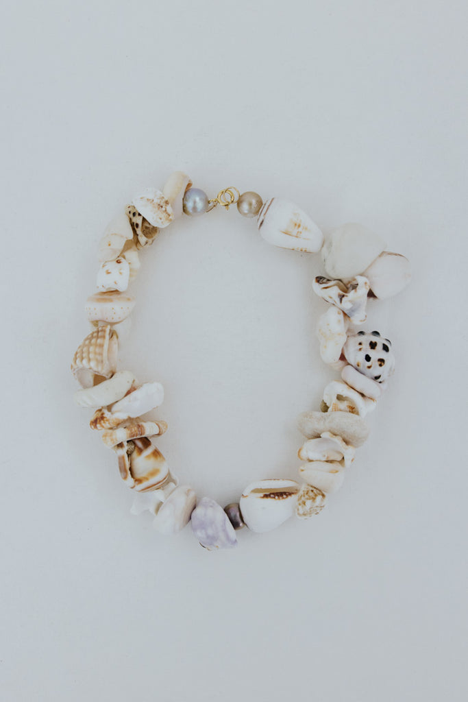 Shell Pile Necklace - Pink Pearl