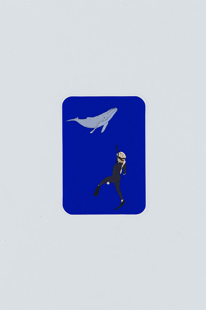 Whale Dive Sticker