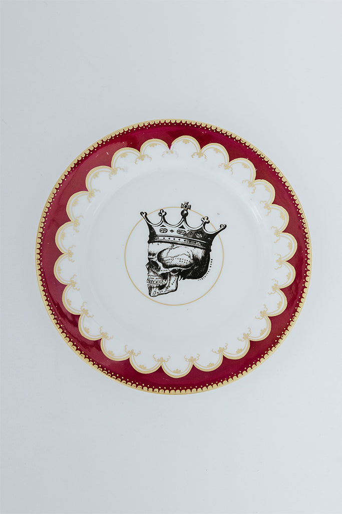 Skull & Crown Royal Dessert Plate