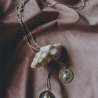 Heart Medallion Necklace - Sterling Silver