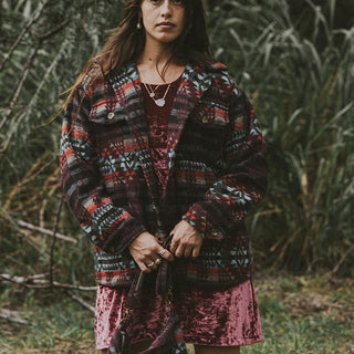 Aztec Shoulder Bag - Wine