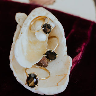 wings hawaii smoky quartz ring in gold fill