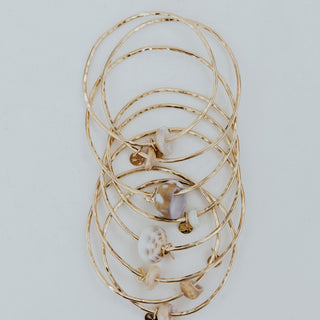 Ti Leaf Bangle - Puka Shell