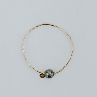 Ti Leaf Bangle - Tahitian Pearl