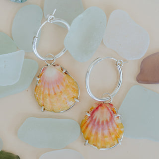 Charm Hoops - Sunrise Shells