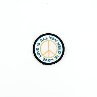 all you need is love embroidered patch