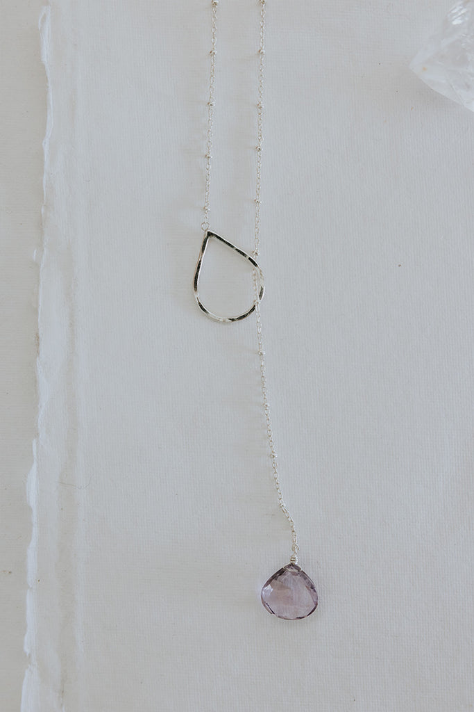 Lariat Necklace - Amethyst