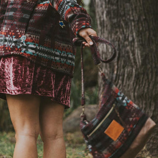 Aztec Shoulder Bag - Wine