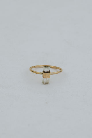 Banded Crystal Ring - Blue & Pink Tourmaline