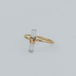 Banded Crystal Ring - Blue & Pink Tourmaline