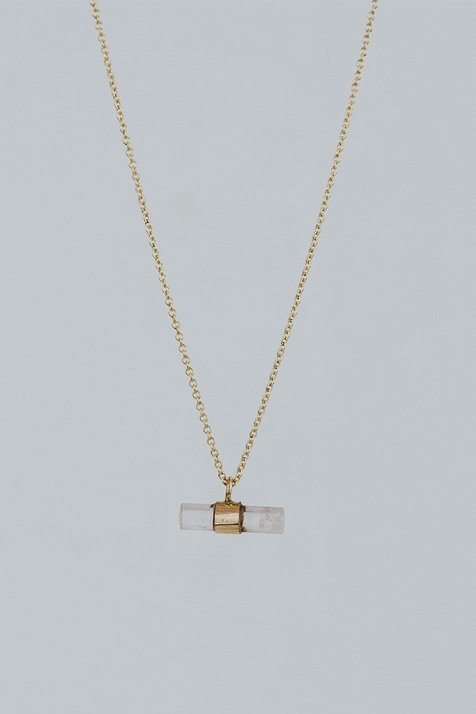 Banded Pink Tourmaline Necklace