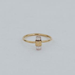 Banded Crystal Ring - Pink Tourmaline