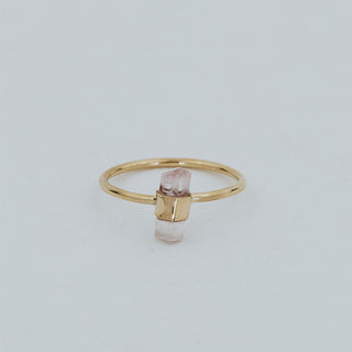 Banded Crystal Ring - Pink Tourmaline