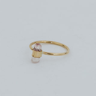 Banded Crystal Ring - Pink Tourmaline