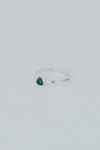 Bezel Set Triangle Emerald Ring