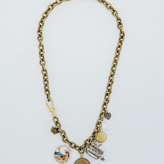 Wings Hawaii charm necklace with steamboat charm and locket