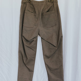 Retro Pocket Pants - Brown Twill