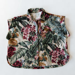 Vintage Aloha Palms Boxy Button-up