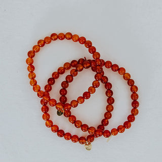 Stretchy Beaded Bracelet - Carnelian