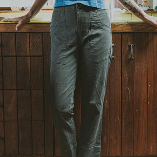 Retro Pocket Pants - Charcoal Twill