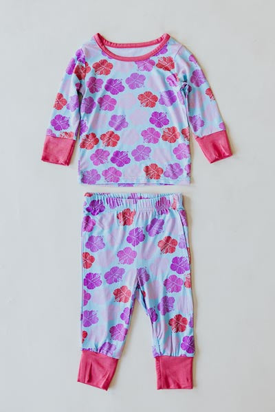 wings hawaii keiki pajamas in hibiscus