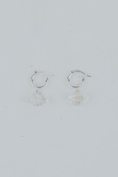 Charm Hoops - Herkimer Diamonds