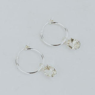 Charm Hoops - Oval Sunstone | SS