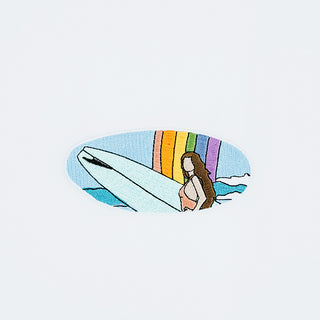 Wings Hawaii rainbow surfer girl patch