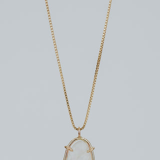 Rose Cut Gemstone Necklace - Moonstone