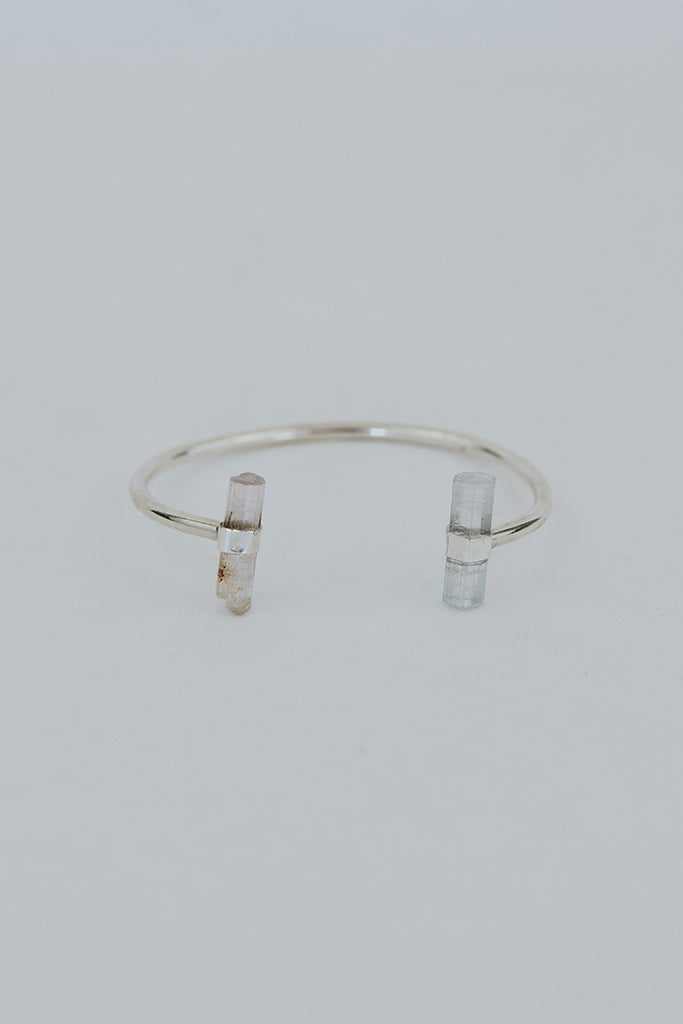 Banded Pink Tourmaline Cuff