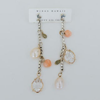Multi Charm Drop Earrings - GF + SS