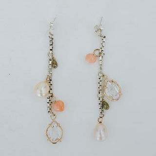 Multi Charm Drop Earrings - GF + SS