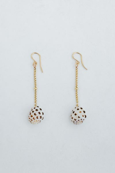 Drop Chain Earrings - Drupe Shell