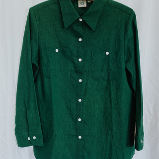 Linen Pocket Blouse - Green