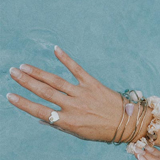 Diamond Heart Ring - SS + 14k