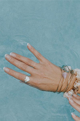 Diamond Heart Ring - SS + 14k