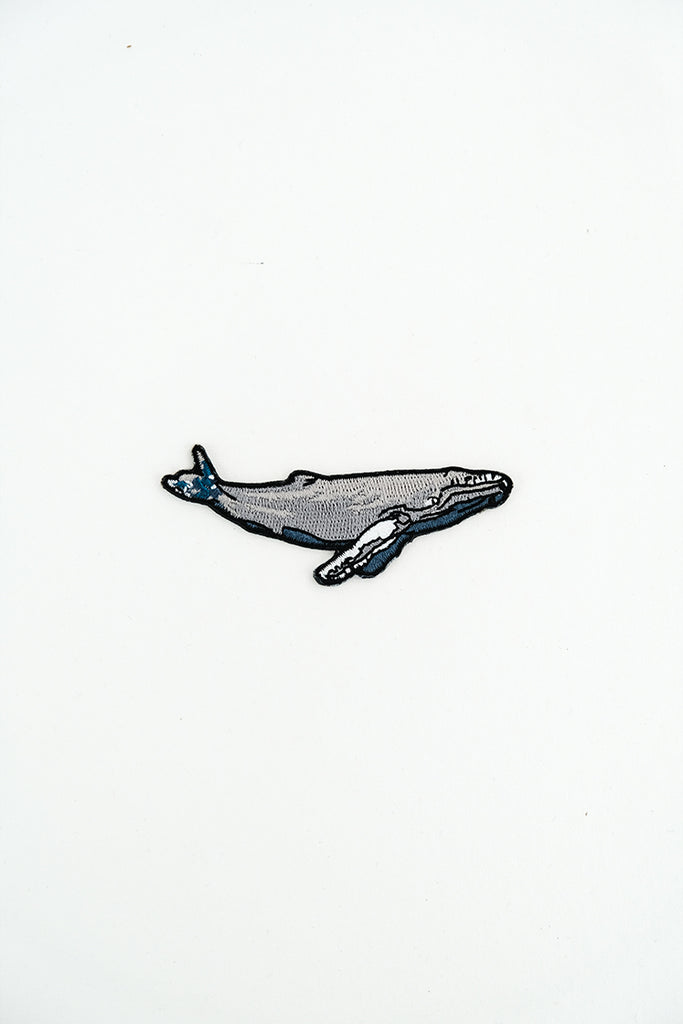 humpback whale embroidered patch