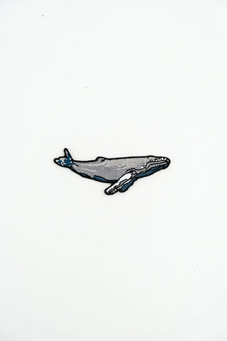 humpback whale embroidered patch