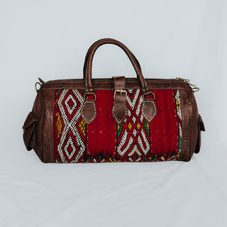 Kilim Leather Carpet Travel Bag - B