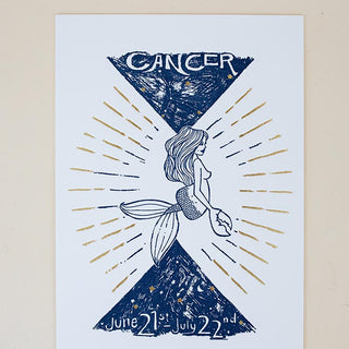 Wings Hawaii zodiac letterpress prints - Cancer