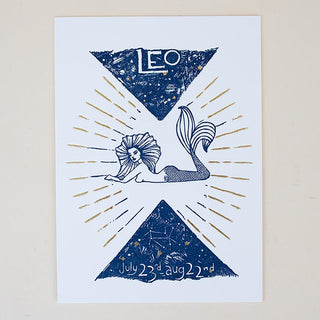 Wings Hawaii zodiac letterpress prints - Leo