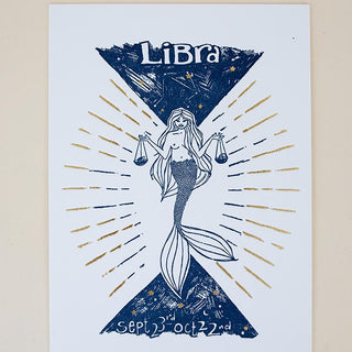 Wings Hawaii zodiac letterpress prints - Libra