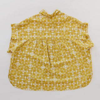 Quilted Ulu Boxy Button-up - Marigold