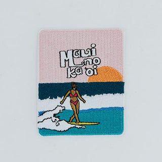 wings hawaii maui no ka oi surfer girl patch