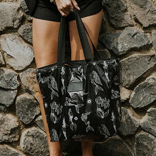 Wings Hawaii foldable Tyvek tote bag in mermaid print