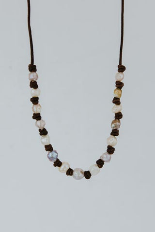 Knotted Freshwater Pearl Layering Necklace
