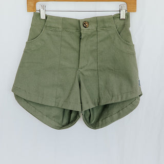 Retro Pocket Shorts - Olive Twill
