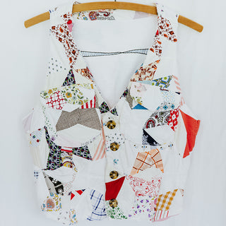 Patchwork Quilt Vest - Harmony Print